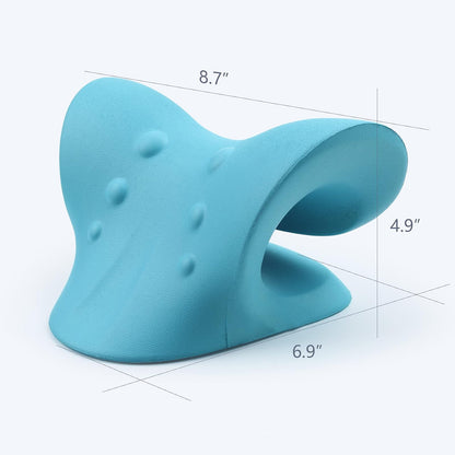 RESTCLOUD - Relajador de Cuello y Hombro, Dispositivo de tracción Cervical para Alivio del Dolor TMJ y alineación de la Columna Cervical, Almohada quiropráctica