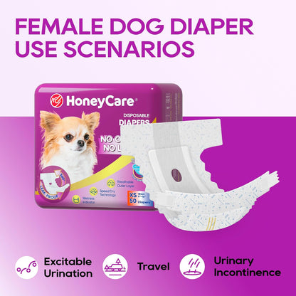 HONEY CARE All-Absorb Disposable Dog Diapers, X-Small