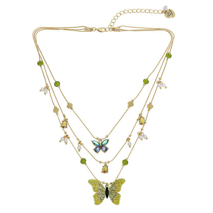 Betsey Johnson - Collares de mariposa para mujer