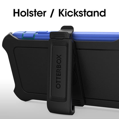 Otterbox Funda para iPhone 14 Pro (Solo) Defender Series - Rain Check (Azul), Resistente Y Duradera, con Protección De Puerto, Incluye Soporte De Clip De Funda Azul Claro