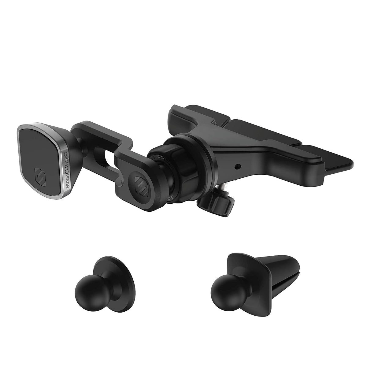 Scosche MagicMount Pro FreeFlow Soporte Magnético para Celular en Auto - Brazo oscilante 3 en 1 - Montura - 3 in 1 Swing Arm