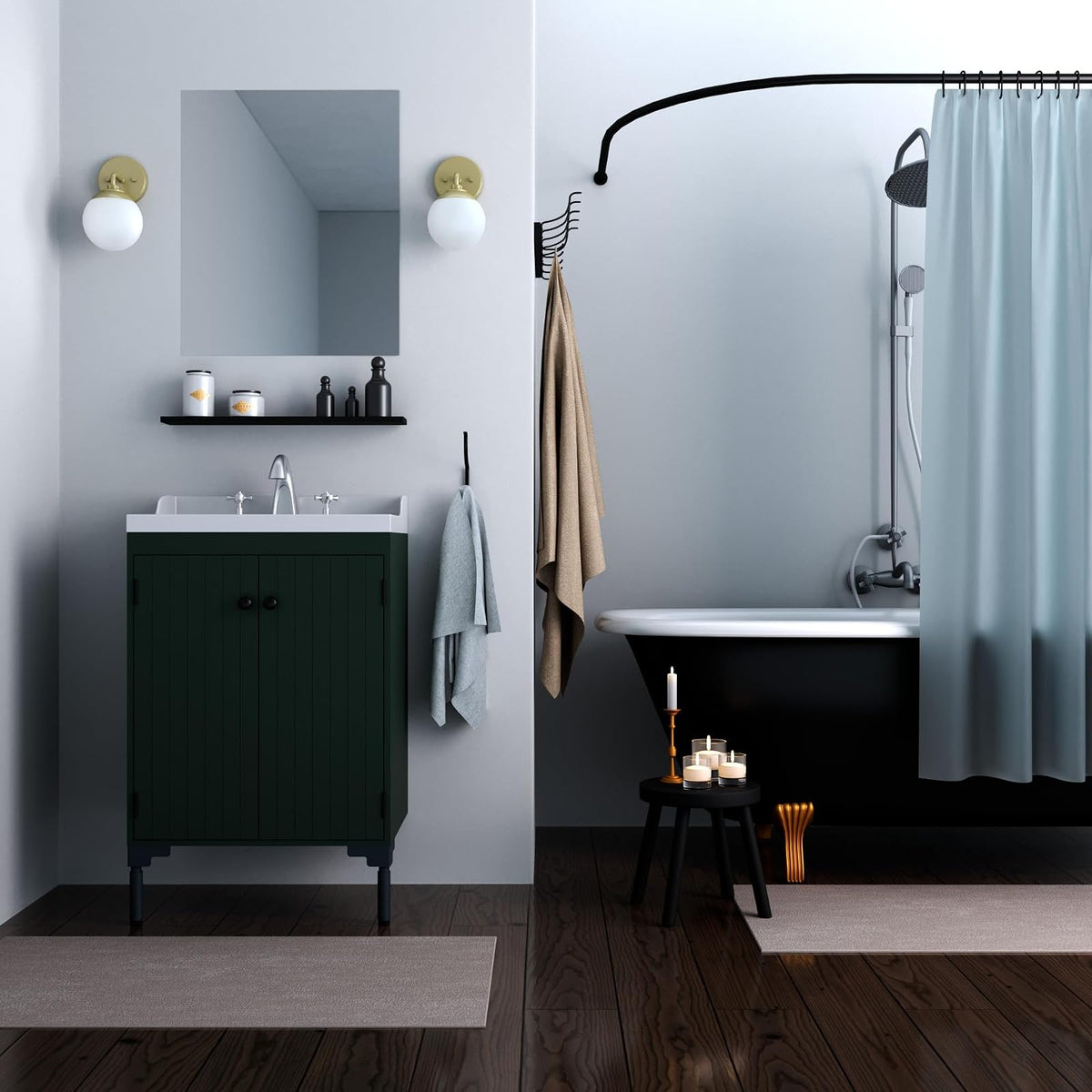 Hunter Fan, Colgante de Pared Hepburn 1 Luz, Dorado | Diseñado para resistir la humedad en espacios interiores, es una manera fácil de elevar sus espacios