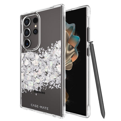 Case-Mate - Funda para Samsung Galaxy S24 Ultra [6.8 Pulgadas] [protección contra caídas de 12 pies] [Carga inalámbrica] Touch of Pearl para Samsung Galaxy S24 Ultra - Lujo Brillante Brillante,
