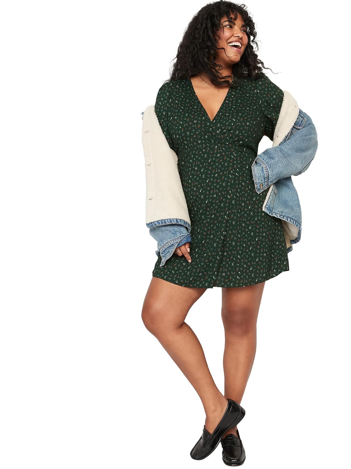 Old Navy 498811-001XXL Vestido, Mujer, Verde, XX-Grande