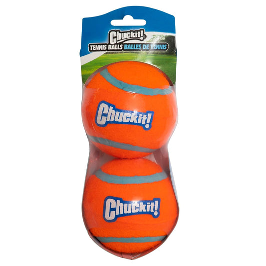 ChuckIt! Tennis Ball, Orange, Extra Large, 2-Pack