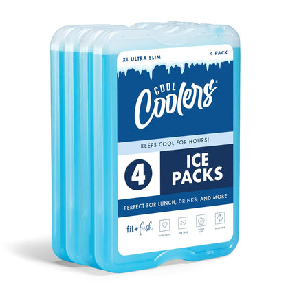 Fit & Fresh XL Cool Coolers Paquete de Hielo para Lonchera - Transparente Azul