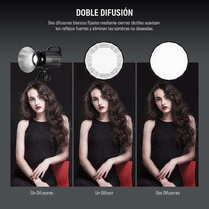 NEEWER 90cm Parabólico Softbox Bowens Mount, Liberación Rápida con Difusores/Grid/Bolsa para Iluminación Continua Video Compatible con Godox, NS90P