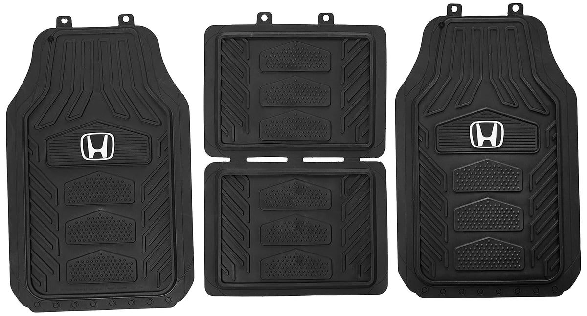 Plasticolor Honda Weatherpro 4 PC Juego de Alfombrillas para Piso, Color Negro, Talla única