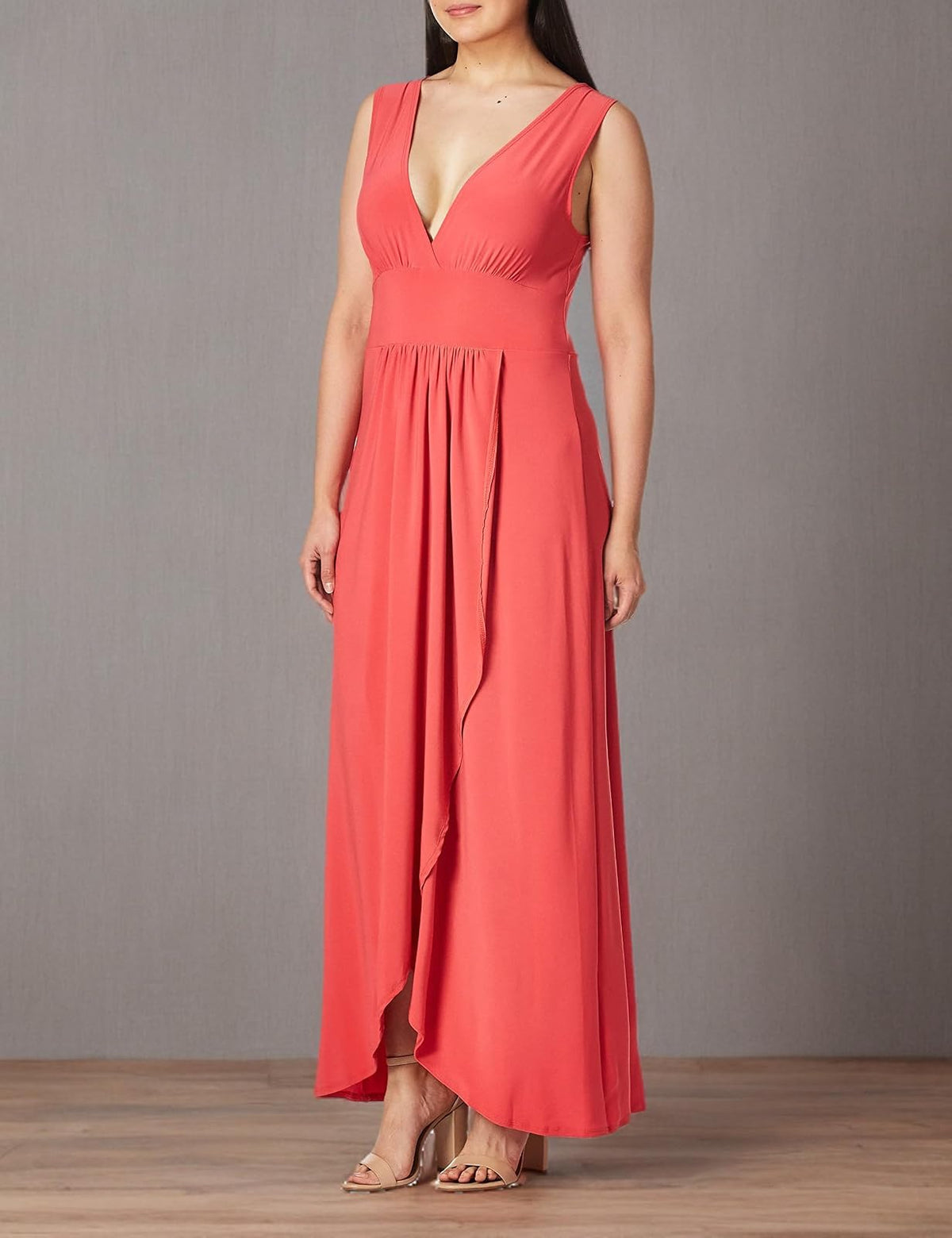Star Vixen Vestido Maxi sin Mangas con Falda de tulipán Sobrepelliz Vestido para Mujer