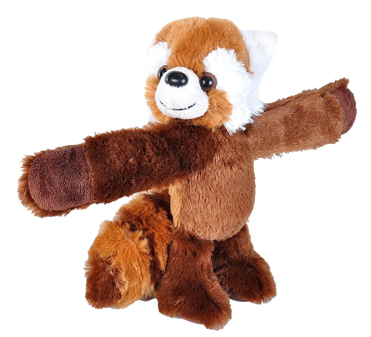 Wild Republic Huggers Panda Rojo, Peluche Pulsera, Pulsera de Peluche, Regalo de Cumpleaños de una Niña, Accesorios Ecológicos, Relleno Elaborado con Botellas de Agua Recicladas, 20 cm