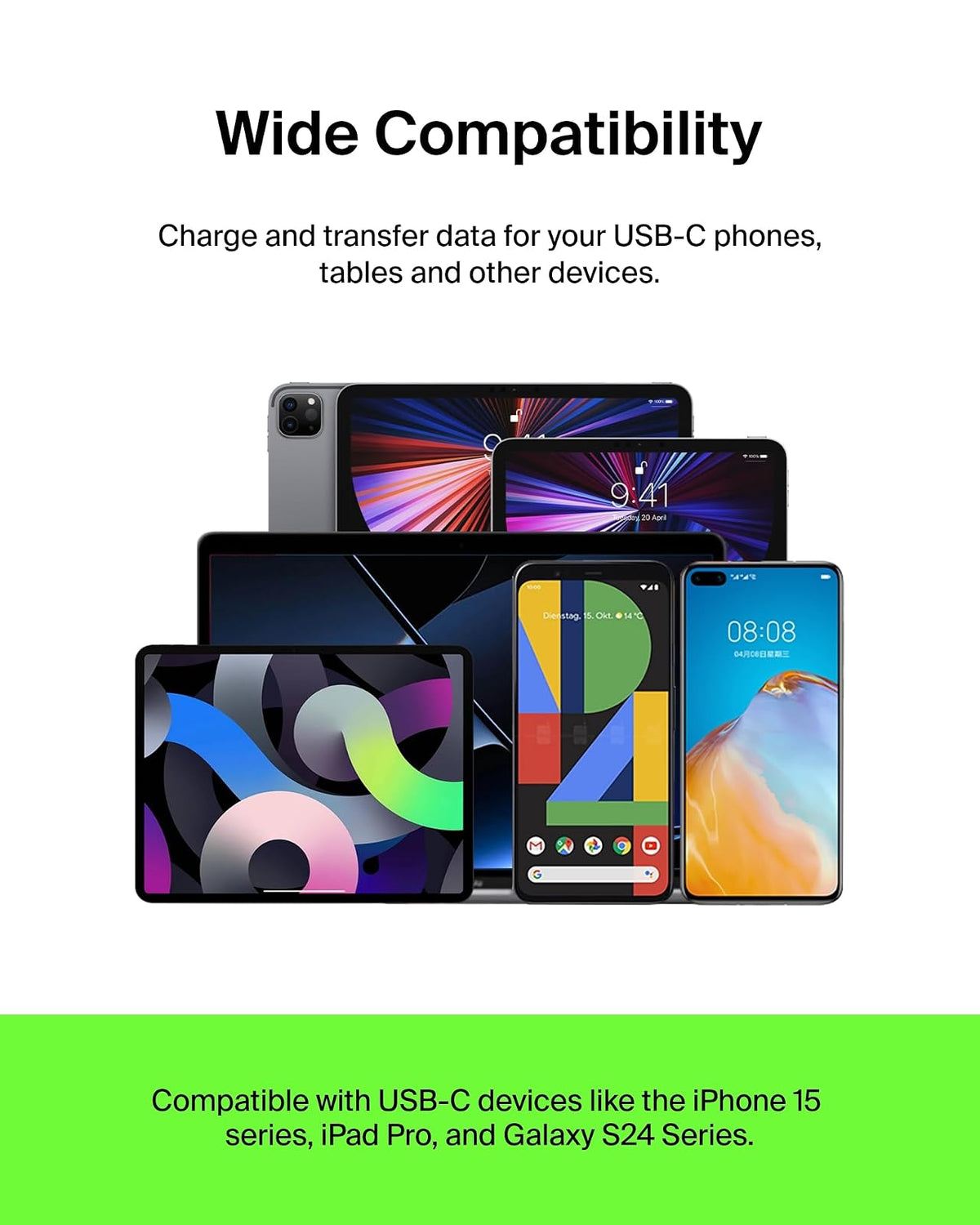 Belkin BoostCharge - Cable USB-C a USB-A (2 m/6.5 pies) para iPhone 16, iPhone 16 Pro, Samsung Galaxy S25, S24, Pixel 9, iPad Pro, Nintendo Switch 2, Carplay y más, color negro (paquete de 2)