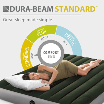 Intex Dura-Beam Standard Series Downy Airbed con Bomba de pie integrada