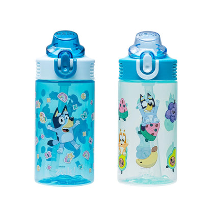 Zak Designs Disney Frozen Set de 2 Botellas de Agua Infantiles - Bluey & Bingo