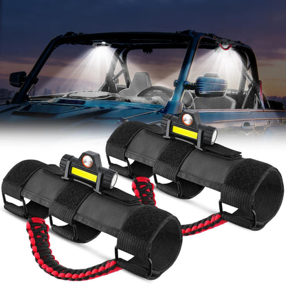 Nilight UTV Dome Light w/Grab Handle Universal 1.75”-2.0” Roll Bar Mount LED Interior Lights Spot Flood Combo Beam for ATV Can-Am Polaris RZR Buggy Golf Off-Road Vehicle