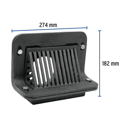 Foset CO-4954, Coladera de hierro con salida 4", de pretil