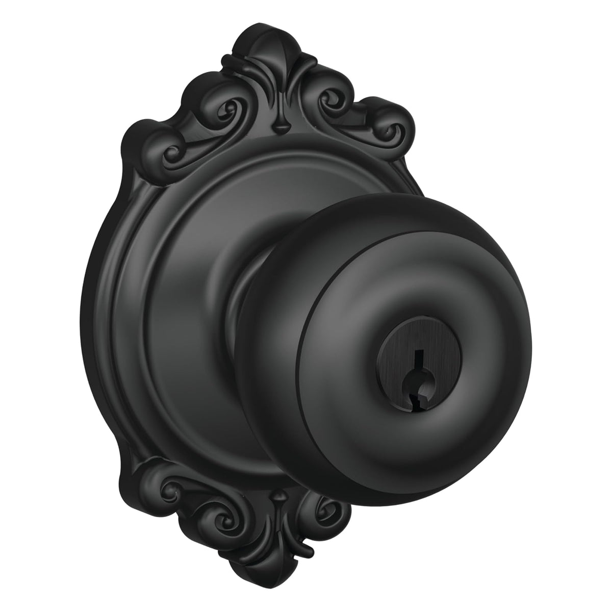 Schlage Perilla para Puerta Interior Varios Acabados - Mate negro - Brookshire - Entrada con llave