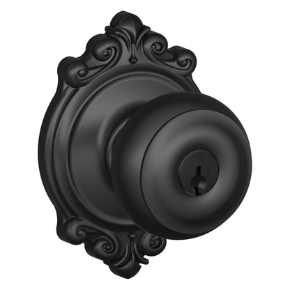 Schlage Perilla para Puerta Interior Varios Acabados - Mate negro - Brookshire - Entrada con llave