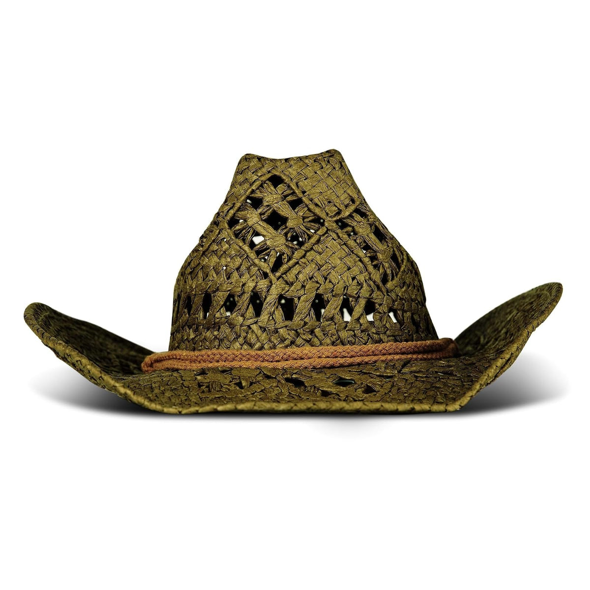 Lucky Brand Straw Western Hat with Braided Band Sombrero de Vaquero Mujer