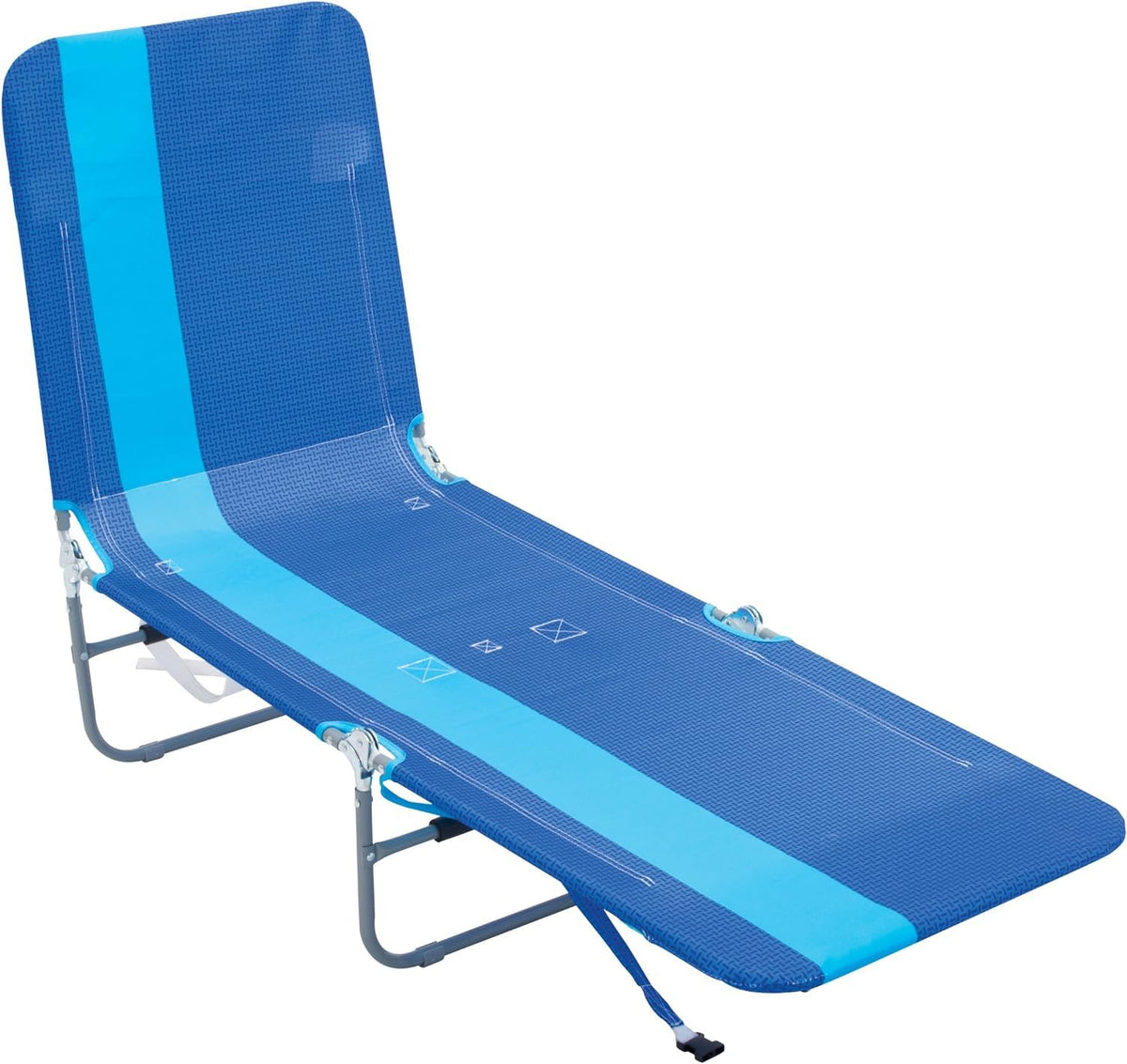 Rio Beach Multi Position Backpack Chair Lounger with Blue Stripe