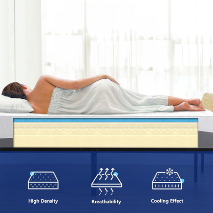 Olee Sleep Twin Mattress, 10 Inch Gel Memory Foam Mattress, Gel Infused for Comfort and Pressure Relief, CertiPUR-US Certified, Bed-in-a-Box, Medium Firm, Grey, Twin Size