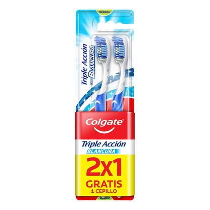 Colgate Luminous White, Pasta Dental Blanqueadora + Luminous Enjuague Bucal White XD Shine + Cepillo Dental Triple Acción Blancura Medio