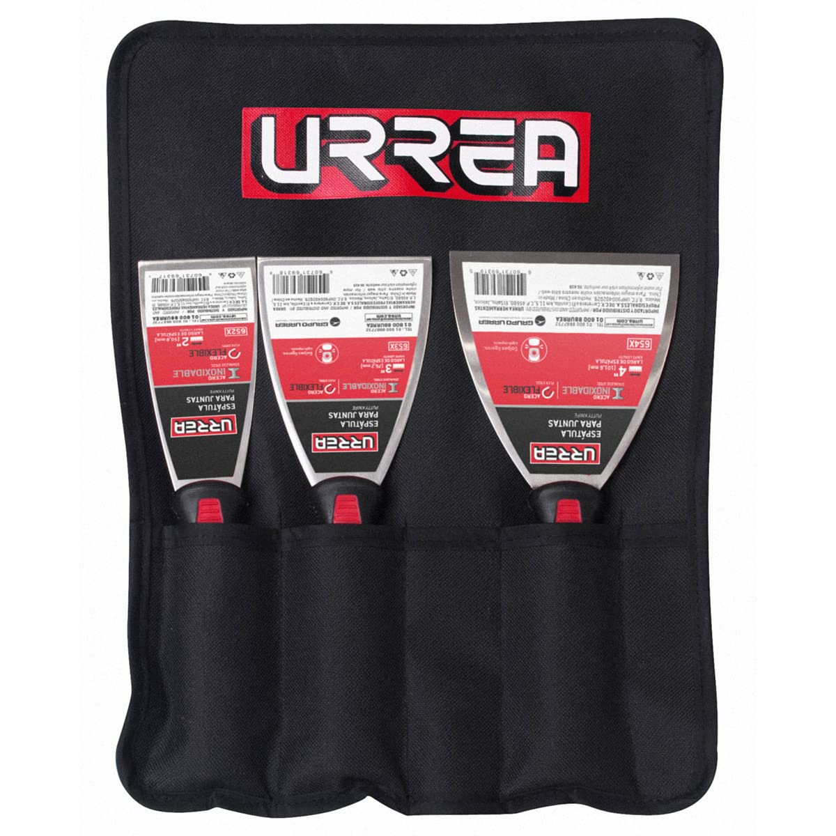 Urrea Herramientas 6500 x Juego de 3 Espátulas Flexibles de Acero Inoxidable