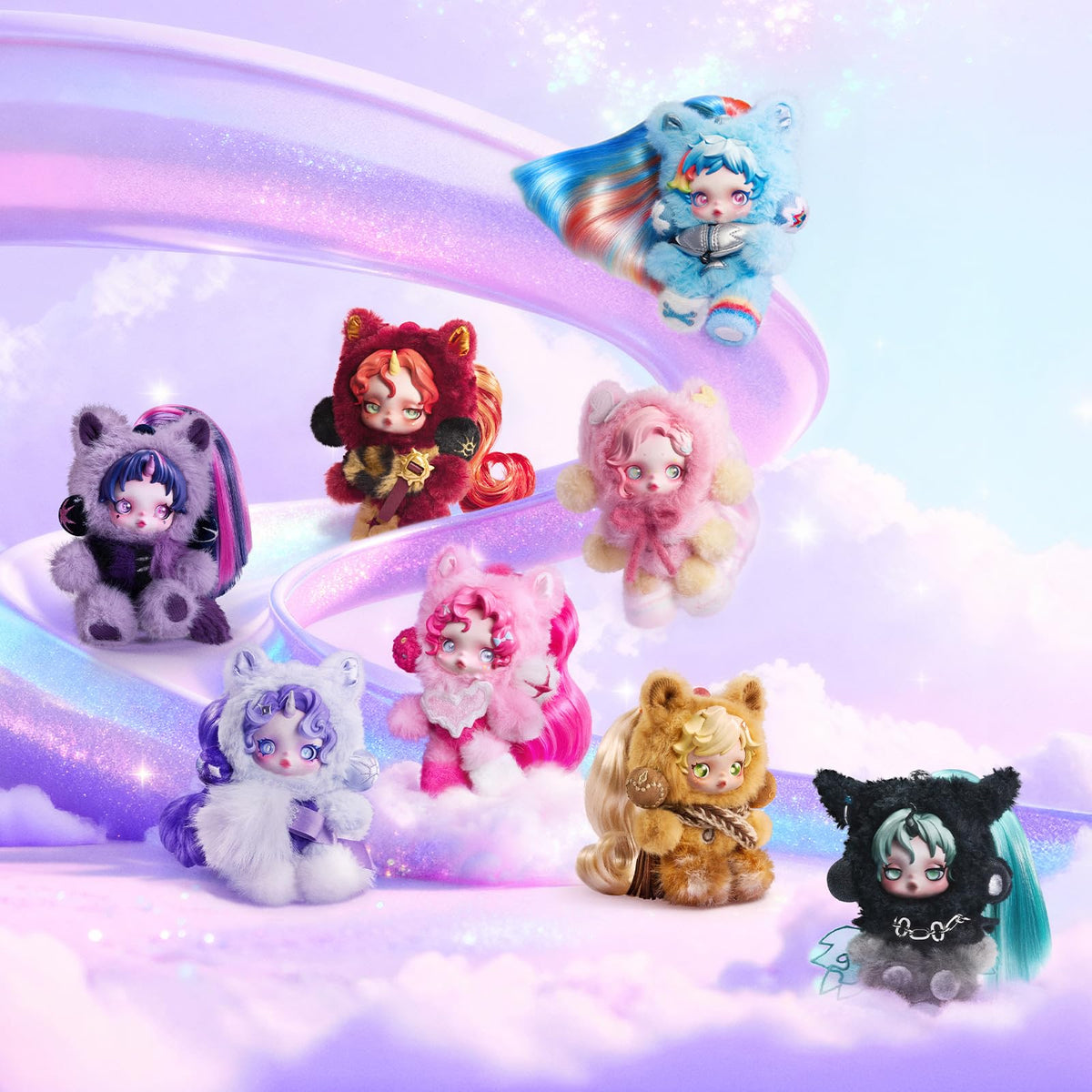 Pop Mart: Labubu Skullpanda x My Little Pony Doll Pendant