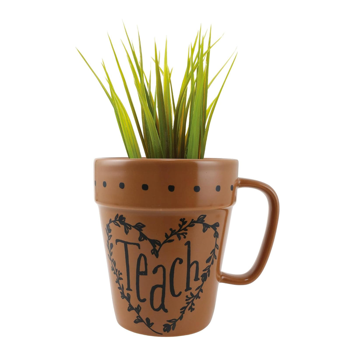 Enesco Our Name is Mud Teach Seed of Knowledge - Maceta de café esculpida, 14 onzas, café