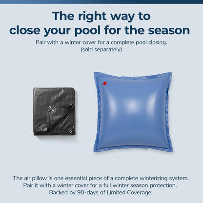 Blue Wave Swim Time Air - Almohada para Piscina, Azul, 4-Foot x 4-Foot
