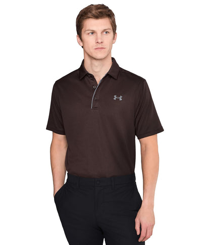 Under Armour Tech Polo de Golf para Hombre - (246) Kona Brown - Pitch Gray - 3XL
