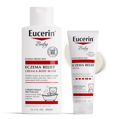 Eucerin Baby Eczema Relief Cream & Body Wash Baby Eczema Relief Cream Multipack, 21.5 oz