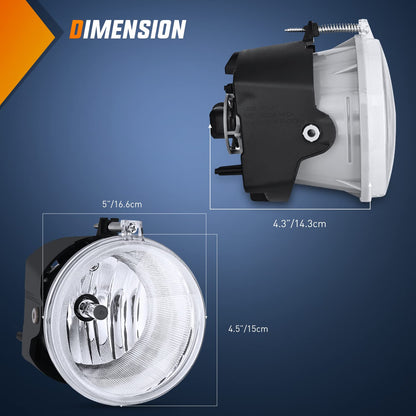 Nilight FOG-I80 Luz Antiniebla para Dodge Grand Cherokee 2005-2010/Durango/Chrysler 300 SRT8/Aspen/Dakota, 2 Años