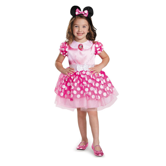 Disguise Disney Minnie Mouse - Disfraz clásico de tutú para niña, color rosa, talla L (4-6x)