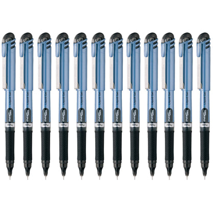 Pentel EnerGel Bolígrafo de Gel Líquido Punta de Aguja 0.5mm, Caja 12 - Negro - 12 Unidad (Paquete de 1) - Fine Needle Tip