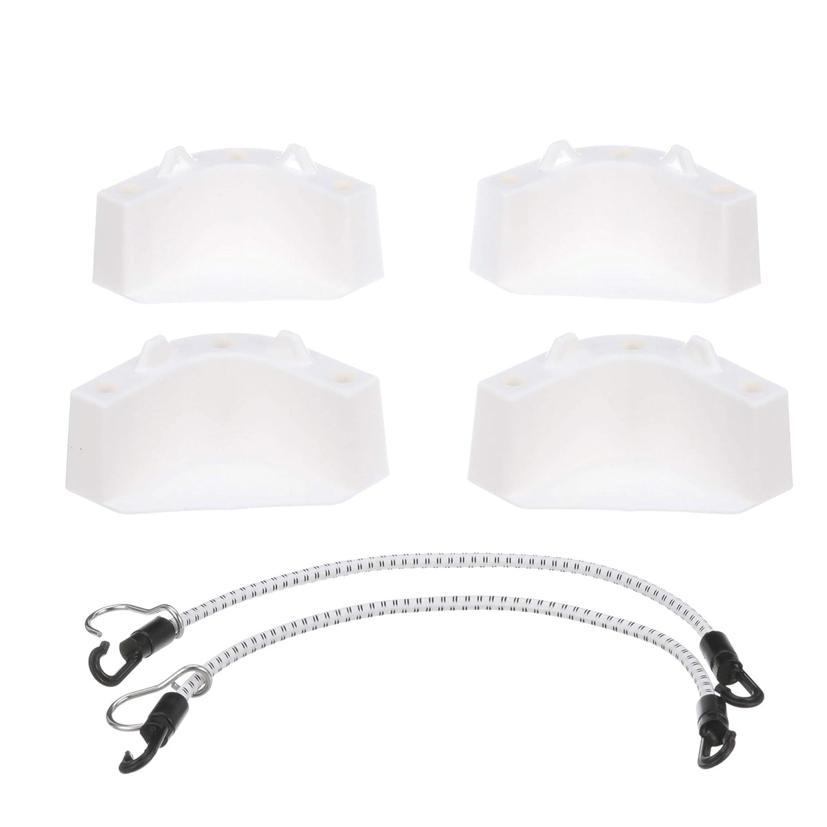 Attwood 14137-7 Kit de montaje para enfriador, 4 piezas de esquina, 2 correas elásticas de conexión rápida, resistente a la corrosión
