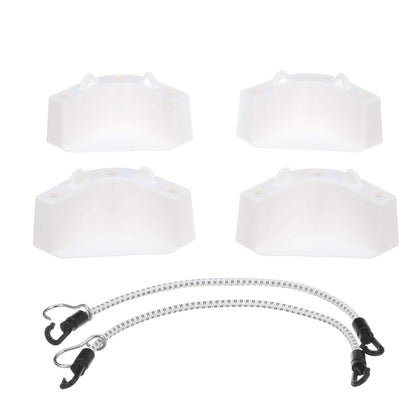 Attwood 14137-7 Kit de montaje para enfriador, 4 piezas de esquina, 2 correas elásticas de conexión rápida, resistente a la corrosión