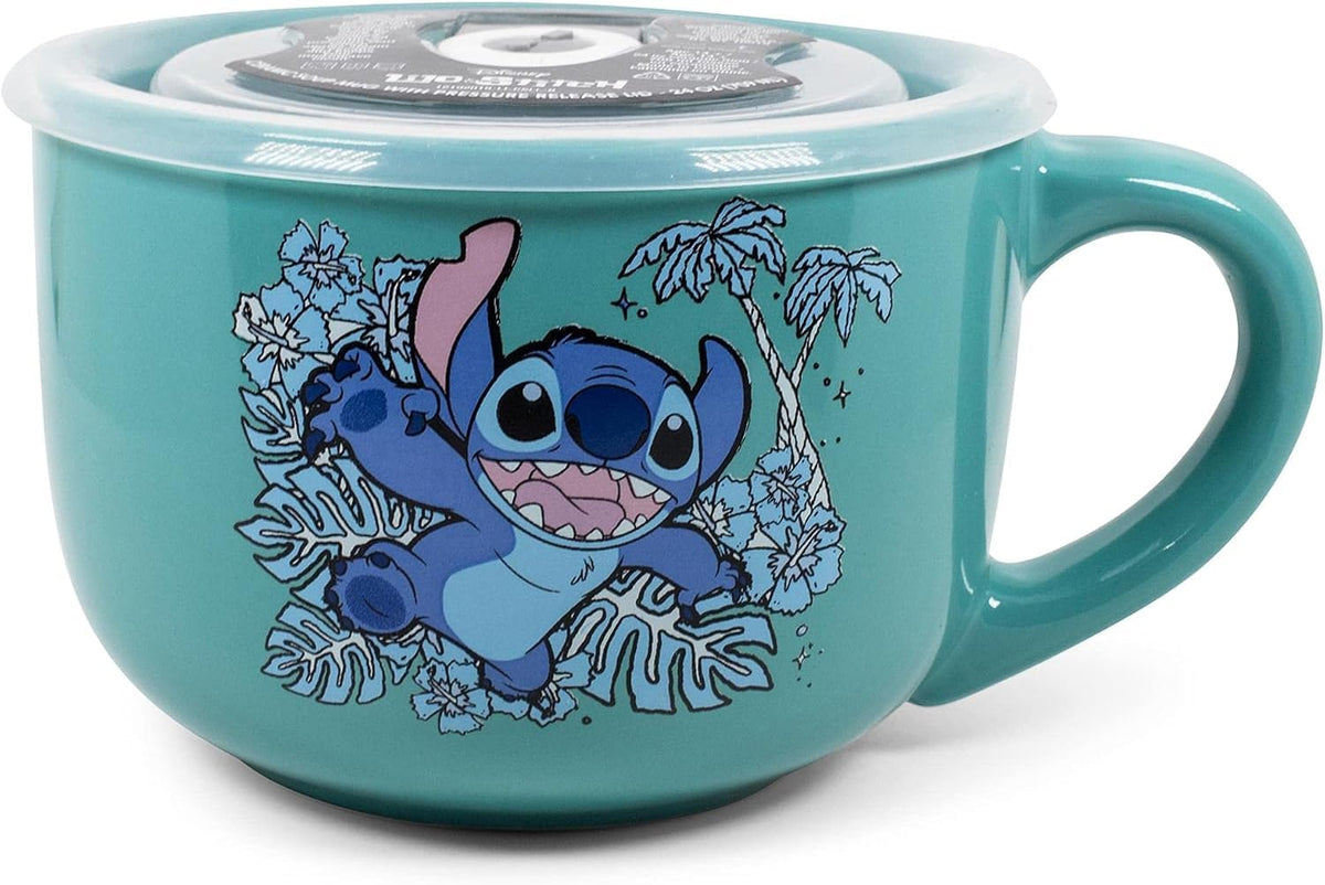 Silver Buffalo Taza de Sopa de Cerámica Peanuts, 24 oz - Lilo and Stitch: Stay Weird