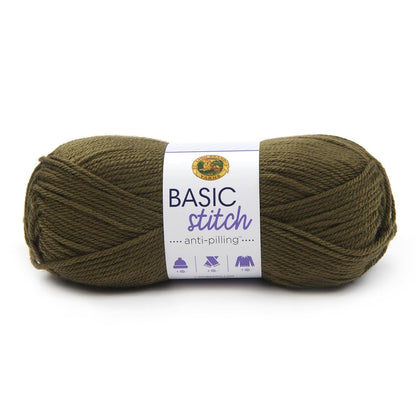 Lion Brand Basic Stitch Estambre Antibolitas - Oliva