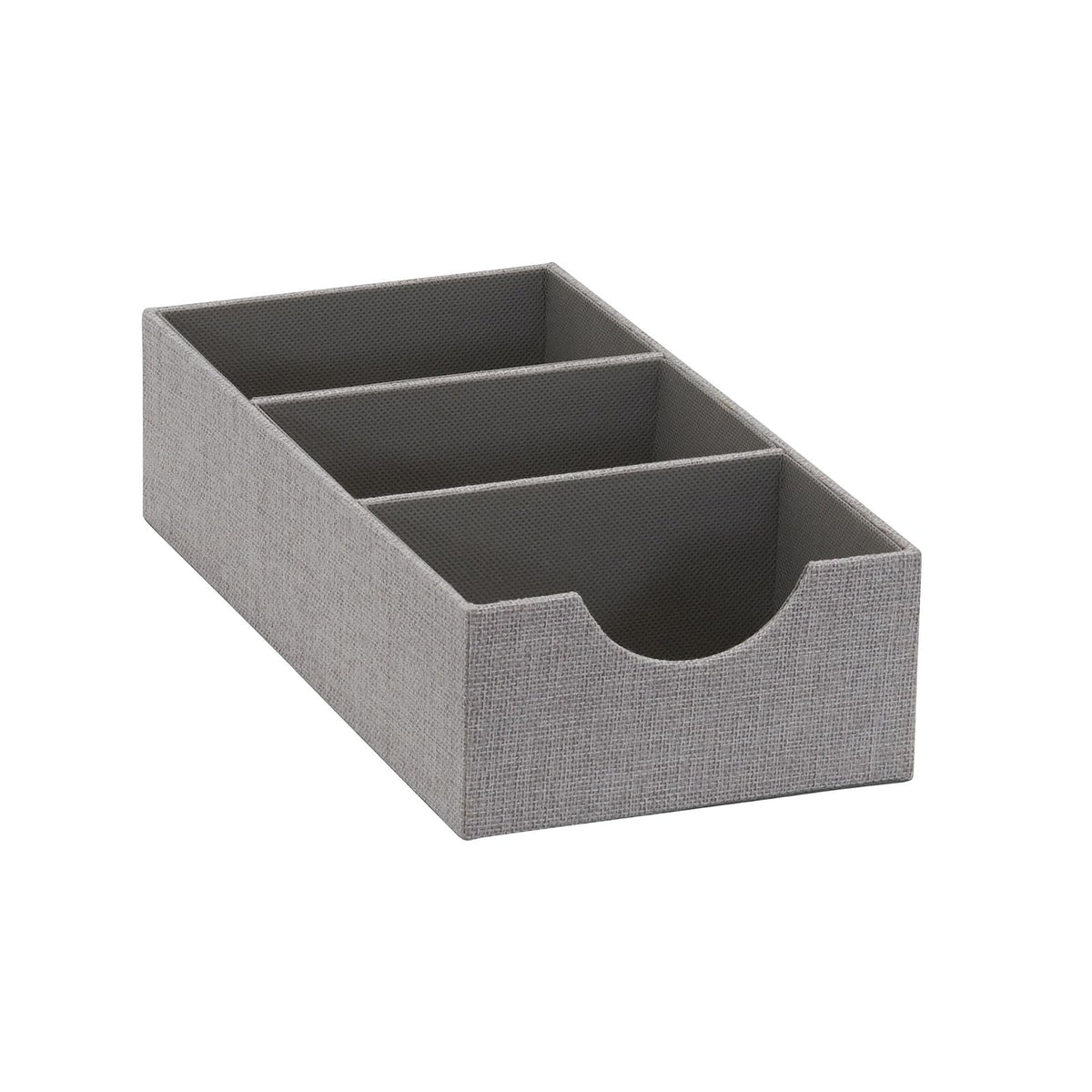 Household Essentials - Cajón Organizador Profundo para Almacenamiento, (3 Section), Gris, 1