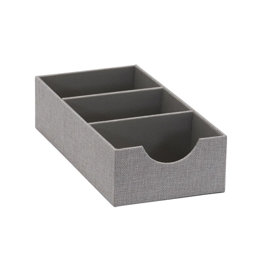 Household Essentials - Cajón Organizador Profundo para Almacenamiento, (3 Section), Gris, 1