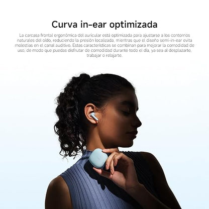 XIAOMI REDMI Buds 8 Active - TWS Bluetooth Semi-intraauriculares, Driver de Titanio de 14,2 mm, bajo Potente, 37h de autonomía, conexión Dual a 2 Dispositivos, 5 EQ, Bluetooth 5.4, IP54, Azul