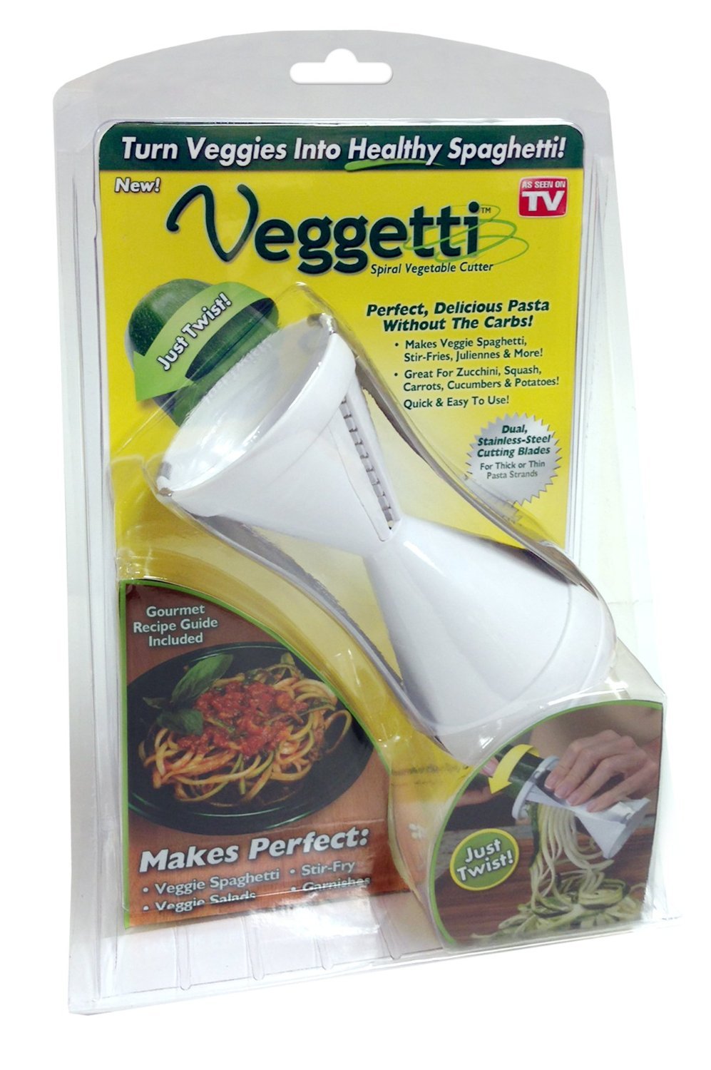 Veggetti Spiral Rebanador de Vegetales, hace pasta de vegetales