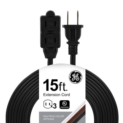 GE Cable de Extensión con Interruptor de Encendido/Apagado, 3 Salidas - 1 paquete - Negro - - 4.6 m
