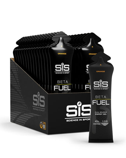 SIS Beta Fuel Gel Energético de Doble Fuente 40g Carbohidratos - Naranja - Pack of 30