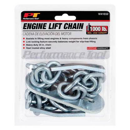 Performance Tool W41032 Cadena de elevación de Motor de 34 Pulgadas con Carga máxima de 1,000 Libras