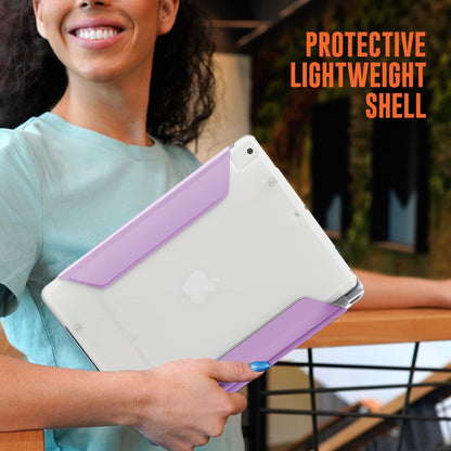 STM Studio Funda Folio Compatible con iPad 10.2" Gen 7/8/9, Protección contra Golpes, Cubierta Inteligente - Morado