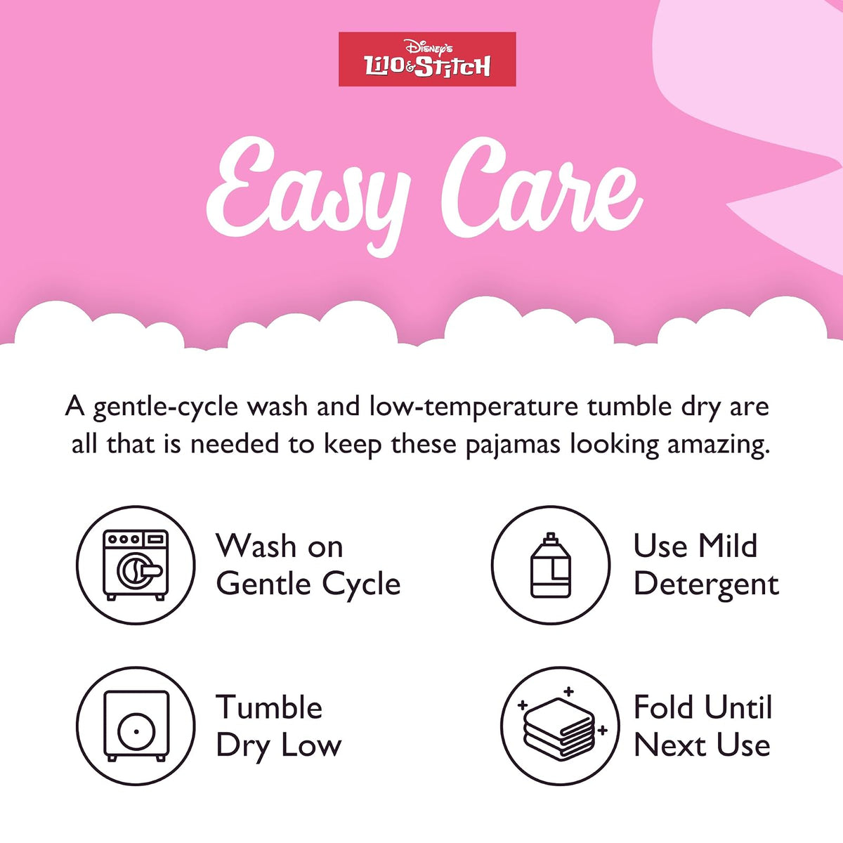 Disney - Conjunto de Pijama de algodón de 2 Piezas para niñas, Suave y Lindo para niños