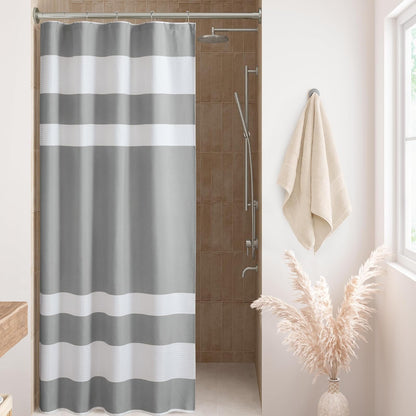 Madison Park Spa Waffle Shower Curtain 54x78" Grey - 137.2An x 198.1Al cm (4 Paneles) - Gris