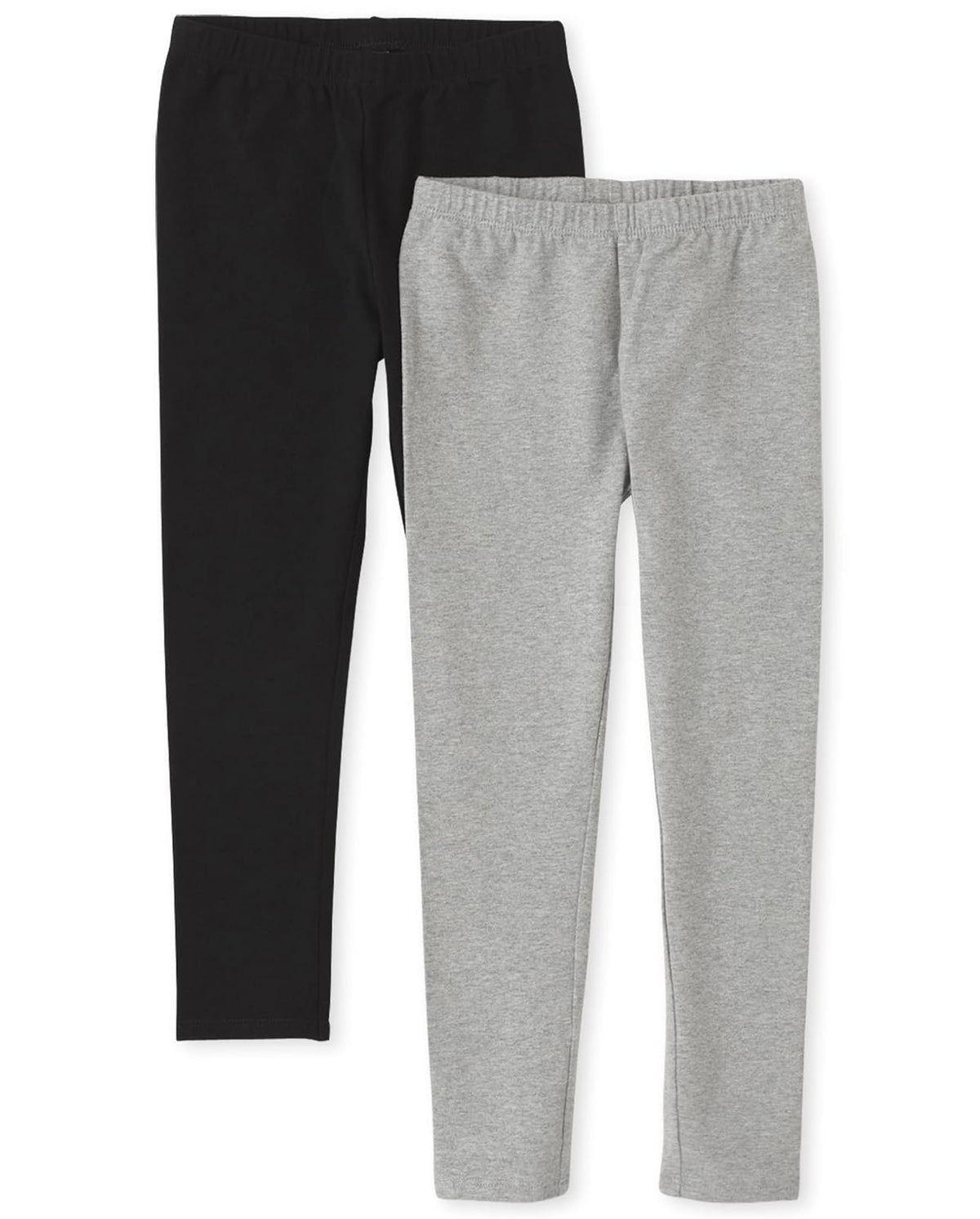 The Children's Place Leggings Capri para Niña, Paquete Múltiple - Black - Smoke Gray 2 Pack - G