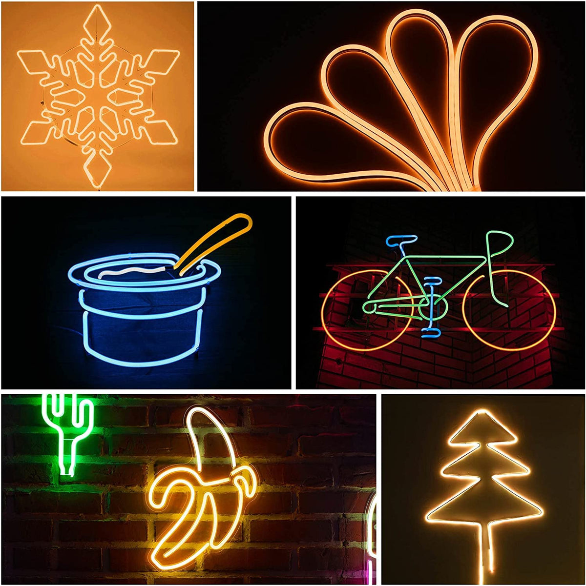 DOSYU Tira Neón Flex LED, 12V 16.4ft/5m Impermeable Flexible Cortable DIY 2835 Luces Led IP65 Decorativa para TV, Cuarto, Halloween, Fiesta de Navidad, con Adaptador(Naranja)